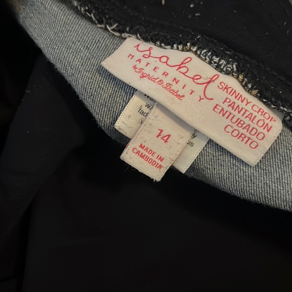 Isabel Maternity Full Panel Crop size 14 Jeans - Picture 3 of 8